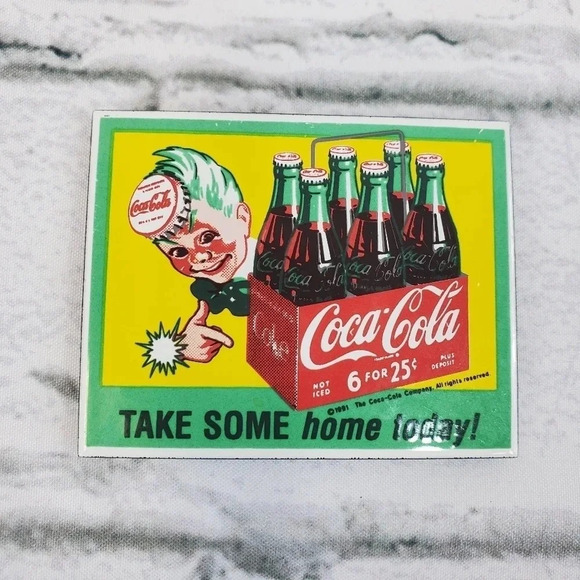 1991 Coca Cola Sprite Boy Andy Rooney Magnet 90s Vintage Collectible 50 - Picture 1 of 4